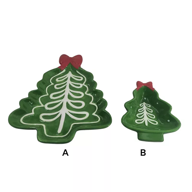 Тањир за божићно дрвце ручно осликан празнични поклон