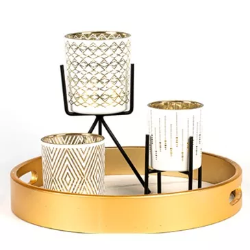 Власник свећа за свеће са луксузним узорком