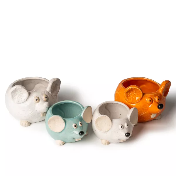 Керамички свећњаци у облику миша Керамички свећњаци у облику миша